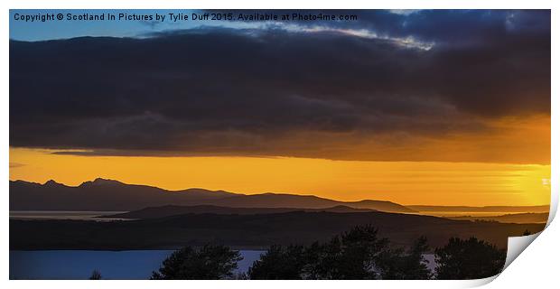   Sunset Over Scottish West Coast Print by Tylie Duff Photo Art