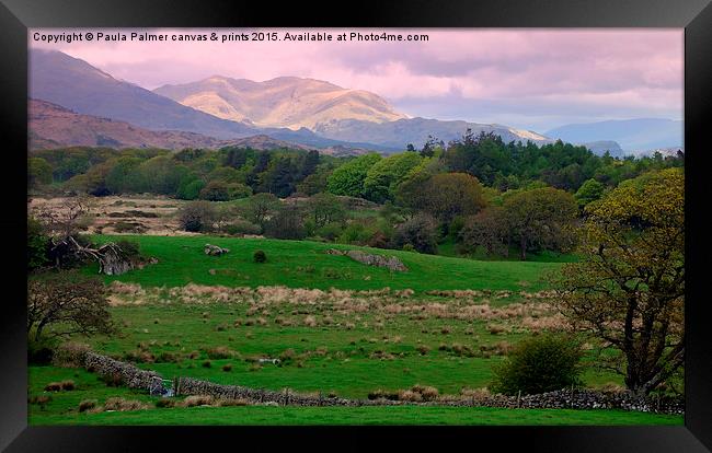  Countryside view in the Lake District Framed Print by Paula Palmer canvas