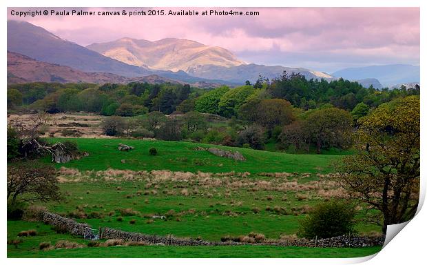  Countryside view in the Lake District Print by Paula Palmer canvas