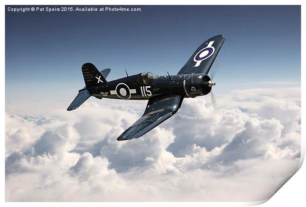  Corsair F4U - Royal Navy Print by Pat Speirs