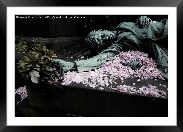 mourner statue Framed Mounted Print by Jo Beerens