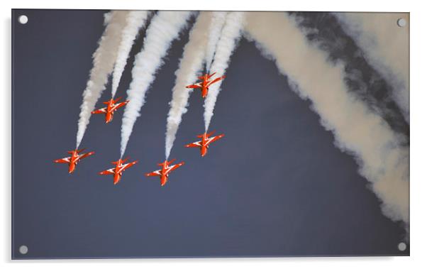  The red arrows 2015 at duxford  Acrylic by Andy Stringer