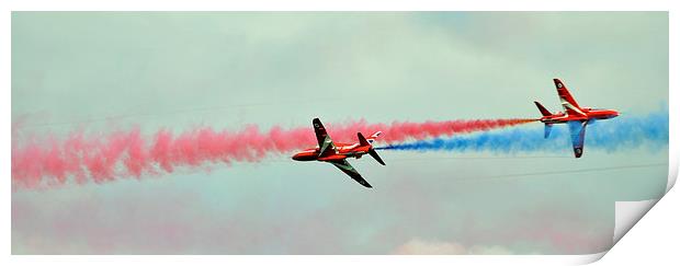  The red arrows 2015 head on pass Print by Andy Stringer
