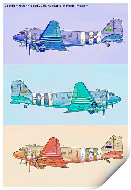  Douglas C-47A Dakota '2100884'  Print by John Boud