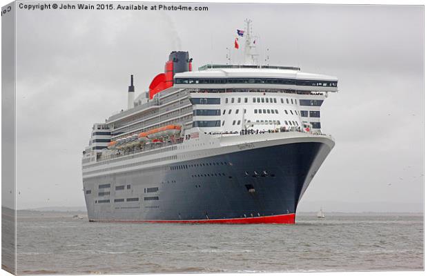 Queen Mary 2 Canvas Print by John Wain