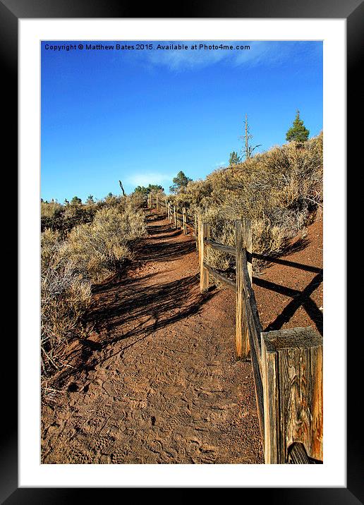  Sunset Crater Path Framed Mounted Print by Matthew Bates