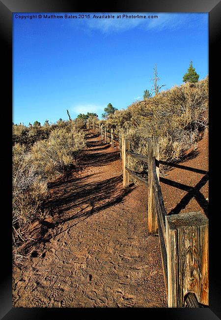  Sunset Crater Path Framed Print by Matthew Bates