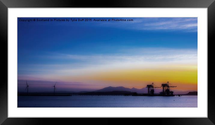   Sunset over The Clyde Framed Mounted Print by Tylie Duff Photo Art