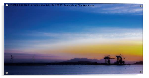   Sunset over The Clyde Acrylic by Tylie Duff Photo Art