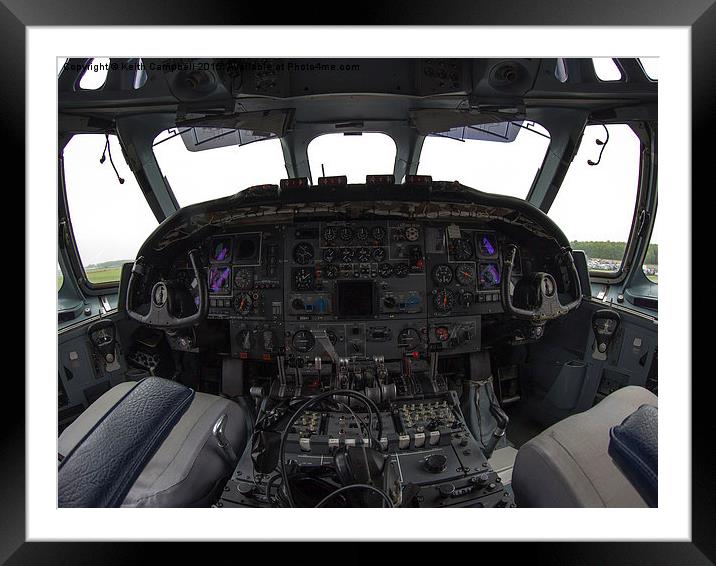 VC-10 cockpit Framed Mounted Print by Keith Campbell