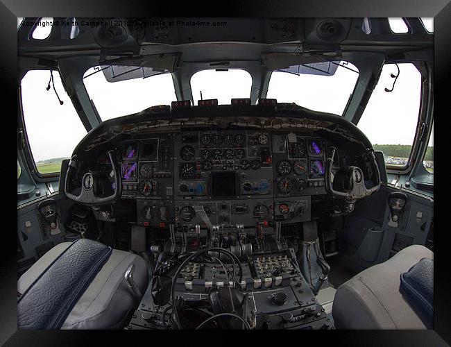  VC-10 cockpit Framed Print by Keith Campbell