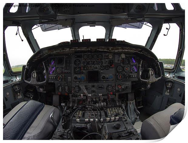  VC-10 cockpit Print by Keith Campbell