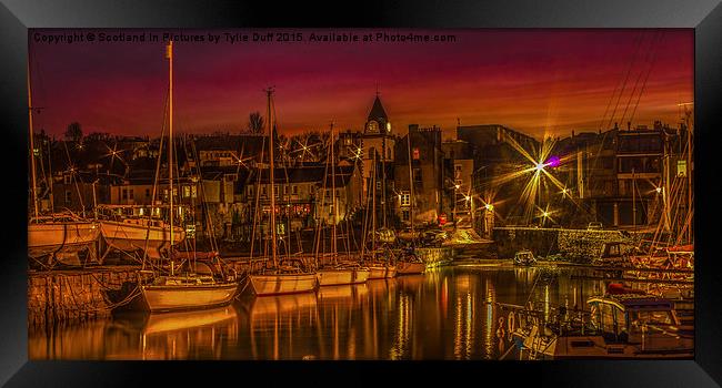 Qeensferry Harbour At Sunset Framed Print by Tylie Duff Photo Art