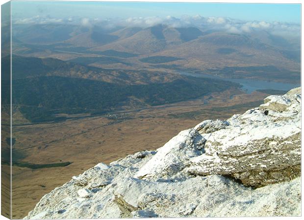 The Black Mount from Ben Dorain, Bridge of Orchy - Canvas Print by Euan Kennedy