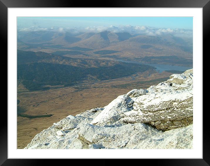 The Black Mount from Ben Dorain, Bridge of Orchy - Framed Mounted Print by Euan Kennedy