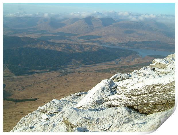The Black Mount from Ben Dorain, Bridge of Orchy - Print by Euan Kennedy