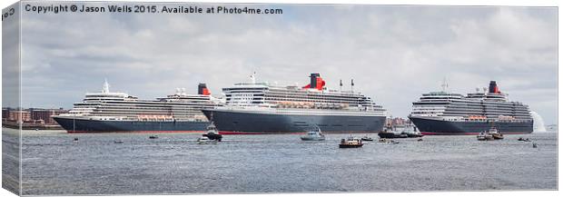  Three Queens on the River Mersey Canvas Print by Jason Wells