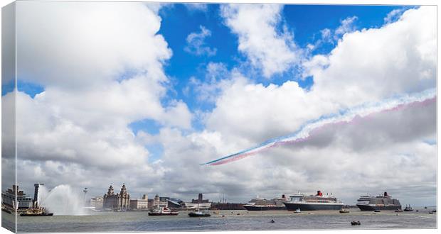  Red Arrows flypast Canvas Print by Jason Wells
