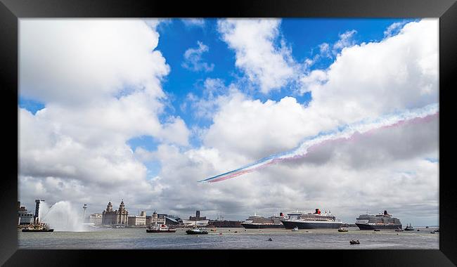  Red Arrows flypast Framed Print by Jason Wells