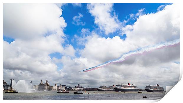  Red Arrows flypast Print by Jason Wells