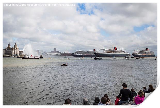Crowds watching the Three Queens Print by Jason Wells