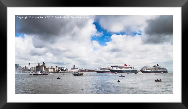  Three Queens in the Mersey Framed Mounted Print by Jason Wells