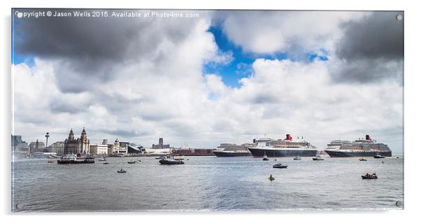  Three Queens in the Mersey Acrylic by Jason Wells