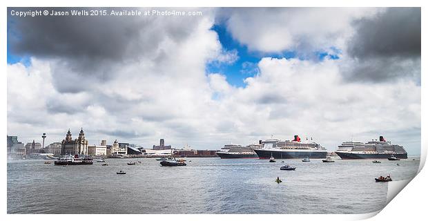  Three Queens in the Mersey Print by Jason Wells