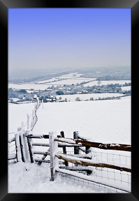 VIEW FROM SOUTH DOWNS Framed Print by Eddie Howland