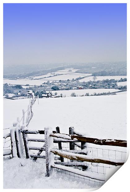 VIEW FROM SOUTH DOWNS Print by Eddie Howland