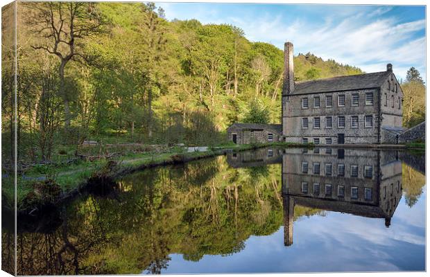 Reflections At Gibson Mill Canvas Print by Gary Kenyon