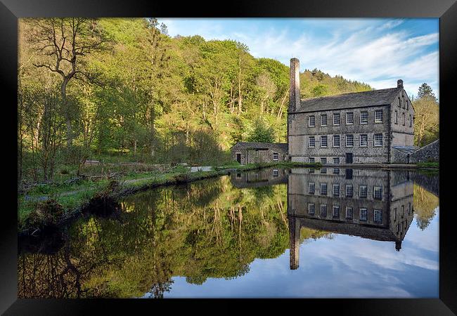 Reflections At Gibson Mill Framed Print by Gary Kenyon