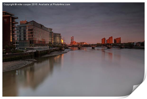  from Chelsea to Battersea Print by mike cooper