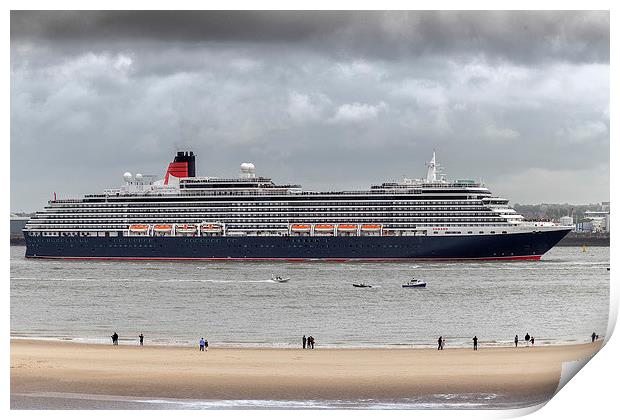  Three queens vertical triptych. 2 of 3. Queen Vic Print by Rob Lester