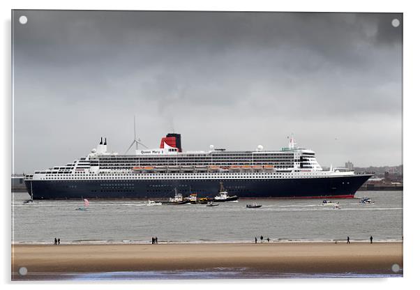  Three Queens vertical triptych. 3 of 3. Queen Mar Acrylic by Rob Lester