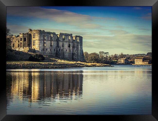  Carew Castle and Tidal Mill Framed Print by Meurig Pembrokeshire