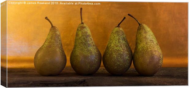 The Four Pears Canvas Print by James Rowland