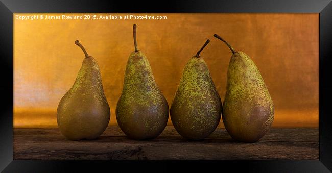 The Four Pears Framed Print by James Rowland