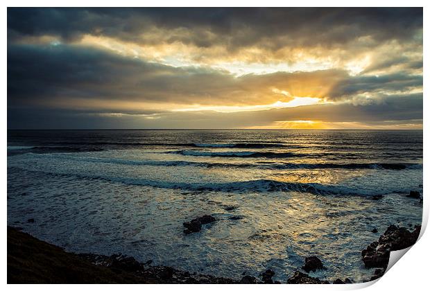  Freshwater West Sunset Print by Meurig Pembrokeshire