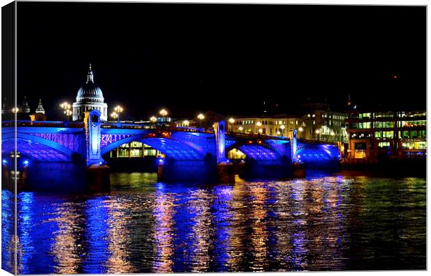  ST.PAUL'S CATHEDRAL BY NIGHT 1 Canvas Print by radoslav rundic