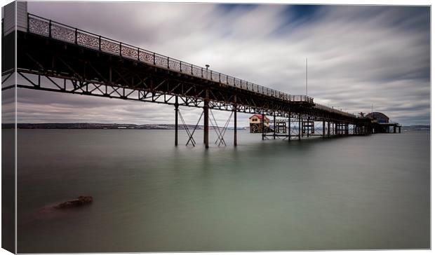 Mumbles pier and lifeboat station Canvas Print by Leighton Collins
