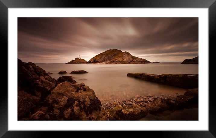  Mumbles lighthouse Framed Mounted Print by Leighton Collins