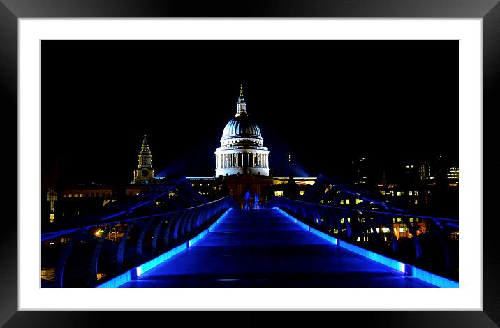  ST. PAUL'S CATHEDRAL BY THE NIGHT 3 Framed Mounted Print by radoslav rundic
