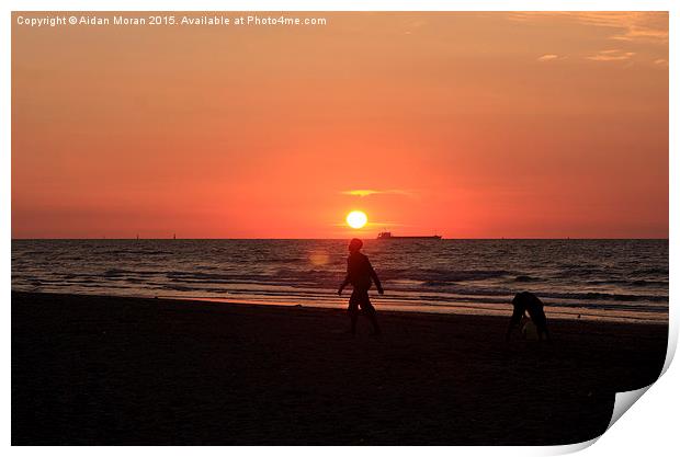 The Beach At Sunset  Print by Aidan Moran