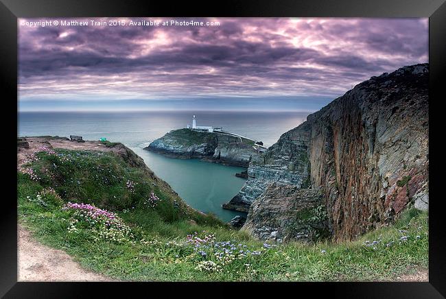 South Stack Lighthouse Framed Print by Matthew Train