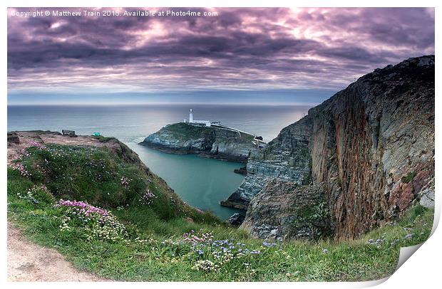 South Stack Lighthouse Print by Matthew Train