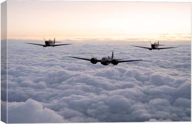 Blenheim And The Fighters Canvas Print by J Biggadike