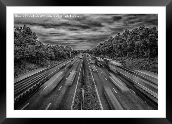  Rush Hour Traffic Framed Mounted Print by mark sykes