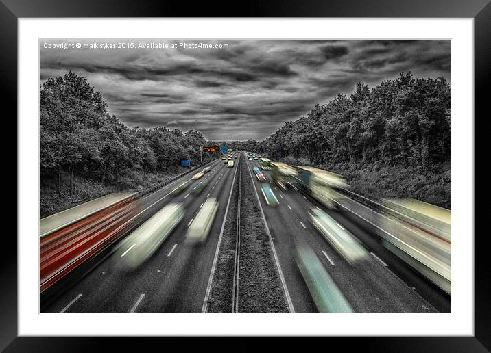 A Flash of Colour in the Rush Hour  Framed Mounted Print by mark sykes