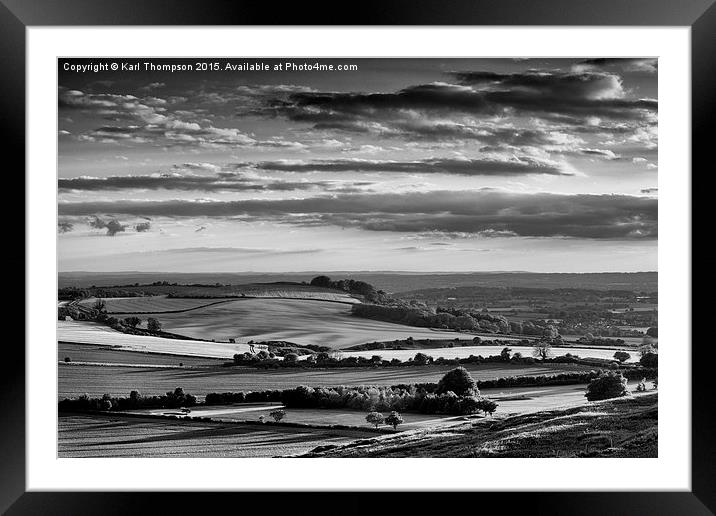  Wiltshire Landscape Framed Mounted Print by Karl Thompson